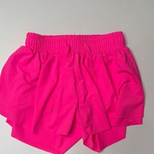 Vibrant Pink Flowy Shorts